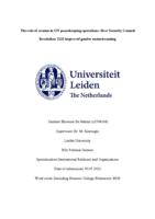 The role of women in UN peacekeeping operations: How Security Council  Resolution 1325 improved gender mainstreaming