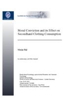 Moral Conviction and its Effect on Secondhand Clothing Consumption