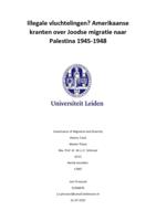 Illegale vluchtelingen? Amerikaanse kranten over Joodse migratie naar Palestina 1945-1948