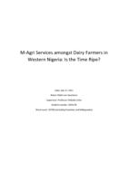 M-Agri Services amongst Dairy Farmers in  Western Nigeria: Is the Time Ripe?