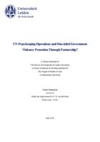 UN Peacekeeping Operations and One-sided Government Violence: Protection Through Partnership?