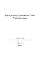The imperfect pattern in Ancient South Arabian languages