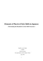 Elements of Plus-level Style Shifts in Japanese
