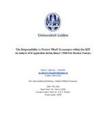 The Responsibility to Protect What? Economics within the R2P