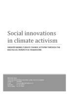 Social innovations in climate activism