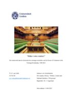 'Make Votes Matter!' Een onderzoek naar de electorale hervormingsvoorstellen van het House of Commons in het Verenigd Koninkrijk, 1990-2011