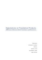 Expectations on Translation Products