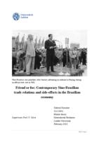 Friend or foe: Contemporary Sino-Brazilian trade relations and side-effects in the Brazilian economy