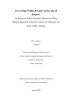 Traversing “China Proper” in the Age of Empire: An Analysis of the Narrative Tactics in Three British Imperial Travel Accounts on China at the Turn of the Century