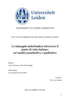 Le immagini nederlandesi dal punto di vista italiano: un'analisi quantitativa e qualitativa