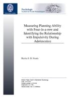 Measuring Planning Ability with Four-in-a-Row and Identifying the Relationship with Impulsivity During Adolescence