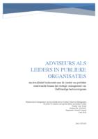 Adviseurs als leiders in publieke organisaties