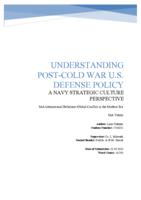 Understanding Post-Cold War U.S. Defense Policy