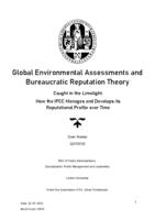 Global Environmental Assessments and Bureaucratic Reputation Theory