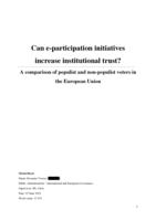 Can e-participation initiatives increase institutional trust?