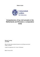 Competencies of top civil servants in the Netherlands and Romania: a comparative study