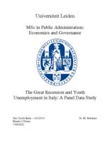 The Great Recession and Youth Unemployment in Italy: A Panel Data Study