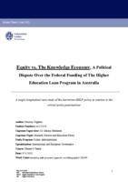 Equity vs. The Knowledge Economy, A Political Dispute Over the Federal Funding of The Higher Education Loan Program in Australia