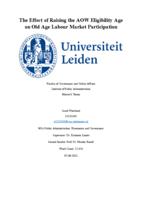 The Effect of Raising the AOW Eligibility Age on Old Age Labour Market Participation