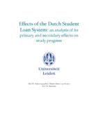 Effects of the Dutch Student Loan System