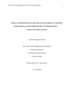 Inclusive Leadership Behaviours in the Public Sector and Employee Pro-social Rule Breaking Behaviour and the Mediational Effect of Psychological Safety