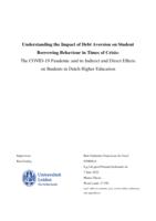 Understanding the Impact of Debt Aversion on Student Borrowing Behaviour in Times of Crisis