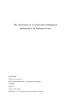 The effectiveness of social assistance reintegration instruments in the Southwest district