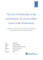 The role of leadership in the performance of social welfare teams in the Netherlands