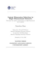 Latent dimension selection in high dimensional datasets