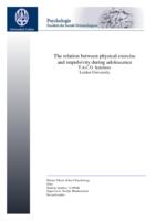 The relation between physical exercise and impulsivity during adolescence