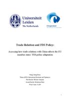 Trade Relation and FDI Policy
