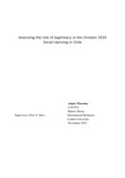 Assessing the role of legitimacy in the October 2019 Social Uprising in Chile