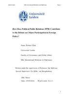 How Does Political Public Relations (PPR) Contribute to the Debate on Citizen Participation in Foreign Policy?