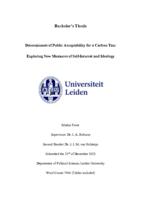 Determinants of Public Acceptability for a Carbon Tax: Exploring New Measures of Self-Interest and Ideology