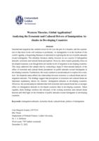 Western Theories, Global Application? Analysing the Economic and Cultural Drivers of Immigration Attitudes in Developing Countries