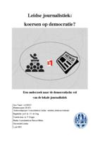 Leidse journalistiek: koersen op democratie?