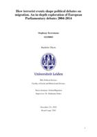 How terrorist events shape political debates on migration. An in-depth exploration of European Parliamentary debates 2004-2014