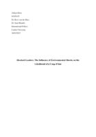 Shocked Leaders: The Influence of Environmental Shocks on the Likelihood of a Coup d’état