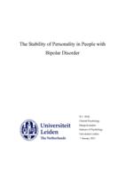 The Stability of Personality in People with Bipolar Disorder