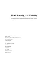Think Locally, Act Globally