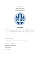 Climate change and conflict through the lens of Political Ecology: a case study of the farmer-herder conflict in Laikipia, Kenya