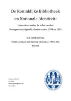 De Koninklijke Bibliotheek en Nationale Identiteit