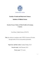 An outlook to compliance with COVID-19 policies in Ecuador through the lens of trust in the national government