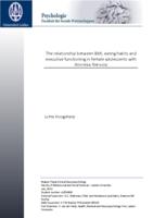 The relationship between BMI, eating habits and executive functioning in female adolescents with Anorexia Nervosa