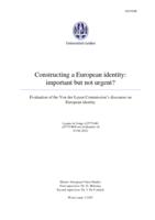 Constructing a European identity: important but not urgent?