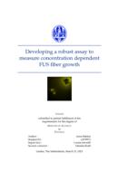 Developing a robust assay to measure concentration dependent FUS fiber growth