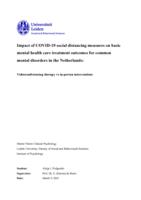 Impact of COVID-19 social distancing measures on mental health care treatment outcomes for common mental disorders in the Netherlands: