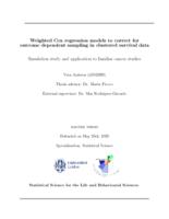 Weighted Cox regression models to correct for outcome dependent sampling in clustered survival data