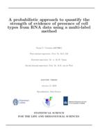 A probabilistic approach to quantify the strength of evidence of presence of cell types from RNA data using a multi-label method