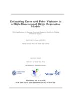 Estimating Error and Prior Variance in a High-Dimensional Ridge Regression Models